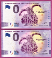 0-Euro XERZ 2021-1 KARNEVAL-FASCHING 2021 HELAU UND ALAAF  SET NORMAL+ANNIVERSARY - Essais Privés / Non-officiels