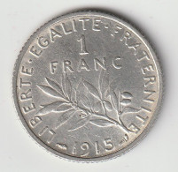 Semeuse 1 Franc Argent 1915 - Silver - - 1 Franc