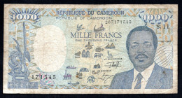 Billet Banque Cameroun 1000 Frs - 1992 TB - Cameroun