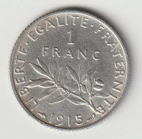 Semeuse 1 Franc Argent 1915 - Silver - - 1 Franc