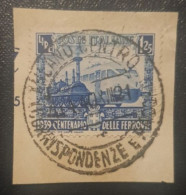 Italy 1.25 Used Postmark Stamp Railroads 1939 Milan Cancel - Oblitérés