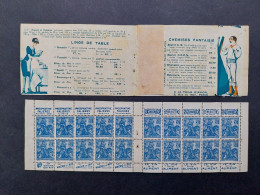 Carnet   1929 Série171 Jeanne D'Arc 20 Timbres 0,50f Bleu Couverture 10f Pub Falières Bénédictins Vache Qui Rit Vin - Anciens : 1906-1965