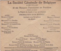 La Société Générale De Belgique Et Ses Banques Patronnées En Province - 4 Enveloppes / Enveloppen - Tarjetas 1934-1951