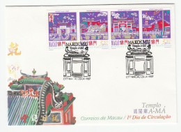 1997 MACAU FDC Temple Stamps Cover Portuguese China - FDC