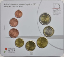 ITALIA 2023 SERIE EURO  8 MONETE  F.D.C. B.U. - Italia