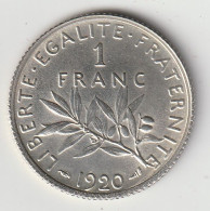 Semeuse 1 Franc Argent 1920 - Silver - - 1 Franc