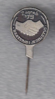 Pin Badge Anstecknadel BRATSTVO JEDINSTVO 1979 Table Tennis Club Tournament Yugoslavia Tischtennis Tennis De Table - Tischtennis