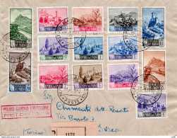 Paesaggi Serie Di 14 Valori Emessi Il 27.1.49 Su Busta Racc - Unused Stamps