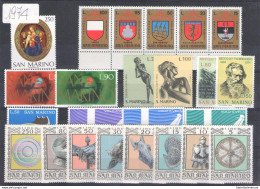 1974 San Marino , Annata Completa , Francobolli Nuovi 24 Valori - MNH** - Full Years