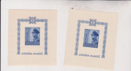 CROATIA WW II 1943 Pavelic Sheet Pair MNH - Kroatien