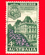 AUSTRALIA - Usato - 1959 - Centenario Dell'autogoverno Del Queensland - Self-Government - 4 - Usados