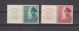 CROATIA WW II 1943 Pavelic  Set  With Labels MNH - Kroatien