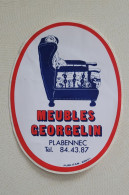 Autocollant Vintage Meubles Georgelin à Plabennec Fauteuil - Autocollants