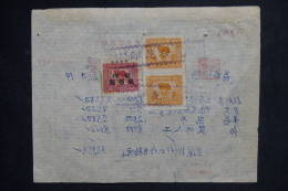CHINE - Fiscaux Sur Document - L 150473 - Covers & Documents