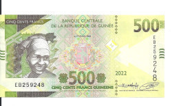 GUINEE 500 FRANCS 2022 UNC P 51 B - Guinea