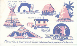 BU 2802 -  BUVARD  LA VACHE GROSJAEN   LES HABITATIONS - Produits Laitiers