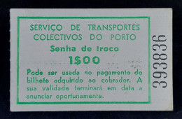 C7/2 - Senha Provisória * Serviço Transportes Colectivos Porto * Portugal - Autres & Non Classés