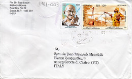 Philatelic Envelope With Stamps Sent From INDIA To ITALY - Briefe U. Dokumente