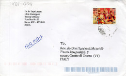 Philatelic Envelope With Stamps Sent From INDIA To ITALY - Lettres & Documents
