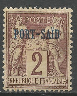 PORT-SAID N° 2 NEUF*   CHARNIERE  / Hinge  / MH - Unused Stamps