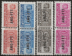 TZAPC1-4L - 1953 Trieste Zona A, Sass. Nr. 1/4, Pacchi In Concessione, Serie Di 4 Francobolli Nuovi Con Linguella */ - Postal And Consigned Parcels