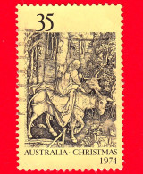 AUSTRALIA ~  Usato ~ 1974 - Natale - Fuga In Egitto Di Albrecht Dürer - 35 - Used Stamps