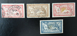 Frankreich Mi 96-100 , Y 119-123 , Gestempelt , Unvollständig - 1898-1900 Sage (Type III)