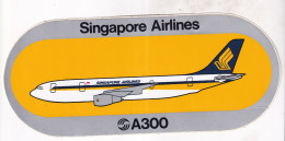 Autocollant Avion -   Singapore Airlines  A300 - Pegatinas