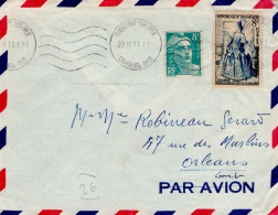 AFFRANCHISSEMENT COMPOSE SUR LETTRE DE ROCHEFORT SUR MER 1956 - Posttarife