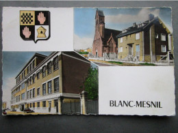 CP 93 Seine Saint Denis  LE BLANC MESNIL église Saint Charles Groupe Scolaire J. Guesde - Vues Avec Blason De La Commune - Le Blanc-Mesnil