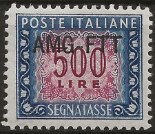 TZAS28N - 1949/54 Trieste Zona A, Sass. Nr. 28, Segnatasse, Francobollo Nuovo Senza Linguella **/ - Postage Due