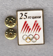 Pin Badge NOC Macedonia 25 Years  Olympic Games  Olympics Olympia National Committee - Olympic Games