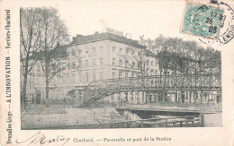 Belgique Charleroi Passerelle Et Pont De La Station CPA - Charleroi