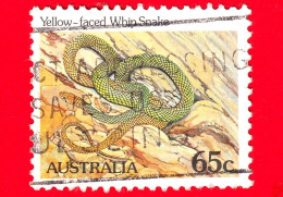 AUSTRALIA - Usato - 1984 - Rettili - Serpenti - Yellow-faced Whip Snake  - 65 - Oblitérés