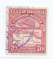 VENEZUELA 1938 1939 PLANE AND MAPS COMPLETE SET USED C125 MICHEL 299 - Venezuela