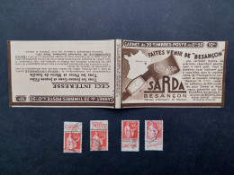 Carnet Vide 1932 Série 291 RP Région Paris Paix 20x0,50f Rouge Couverture Sarda 10f Pub Redoute Hahn Art Vivant Benjami - Alte : 1906-1965