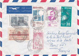 From Bresil To France - 1967 - Storia Postale