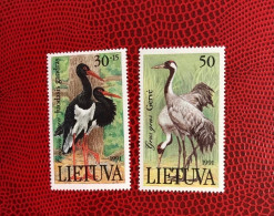 LITUANIE 1991 2v Neuf MNH ** YT 420 / 421 Pájaro Bird Pássaro Vogel Ucello Oiseau LITHUANIA LIETUVA - Storks & Long-legged Wading Birds