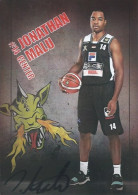Trading Cards KK000629 - Basketball Germany Artland Dragons Quakenbrück 10.5cm X 15cm HANDWRITTEN SIGNED: Jonathan Malu - Apparel, Souvenirs & Other