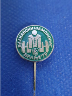 Pin Badge Balkan Weightlifting Championship Vranje 1979 Serbia Yugoslavia - Weightlifting