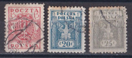 Pologne - République  - 1919  - 1939  Y & T N °  162   163  Et  164  Oblitérés - Gebruikt