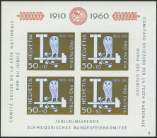 SCHWEIZ BUNDESPOST Bl. 17 **, 1960, Block Pro Patria, Pracht, Mi. 40.- - Blocs & Feuillets