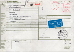 Danimarca (1982) - Bollettino Pacchi Per La Francia - Cartas & Documentos