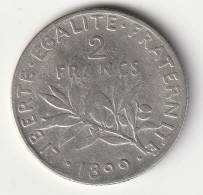 Semeuse 2 Franc Argent 1899 - Silver - - 2 Francs