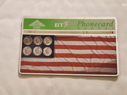 United Kingdom-(BTC147)-Flying The Flag 1(U.S.A)-(1013)(50units)(526A52101)price Cataloge3.00£ Used+1card Prepiad Free - BT Souvenir