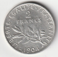 Semeuse 2 Franc Argent 1904 - Silver - - 2 Francs