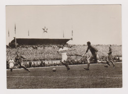 Czech Praha-Prague Stadium, Soccer Game Scene Czechoslovakia-Hungary, Vintage Photo Postcard RPPc AK (556) - Fussball