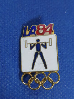 Enamel (damaged) Pin Badge Weightlifting LA 1984 84 Los Angeles Olympic Games - Haltérophilie