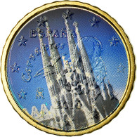 Espagne, 10 Euro Cent, Sagrada Familia, 2010, Colorised, SUP, Laiton, KM:1147 - España