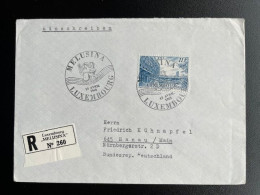 LUXEMBURG 1963 REGISTERED LETTER LUXEMBOURG MELUSINA EXHIBITION TO HANAU 13-04-1963 - Covers & Documents